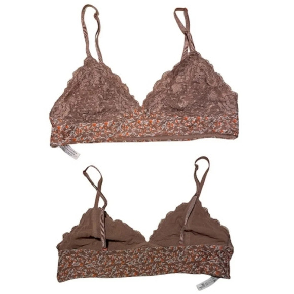 Free People Intimately Lace Ditsy Floral Bre Bralette Size Large - Picture 3 of 5